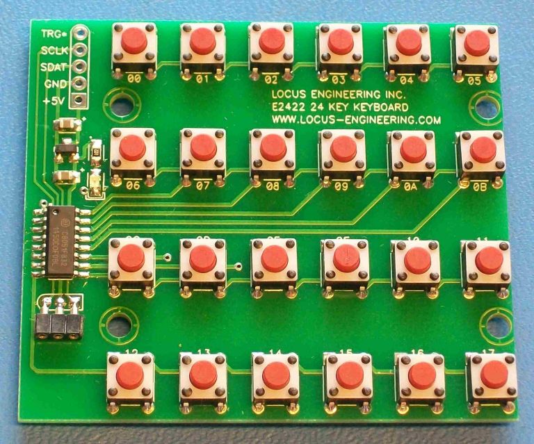 E2422 Decoded 24 Key Keyboard | Locus Engineering Inc.